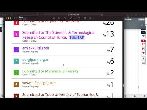 Turnıtın İntihal Programı-İntihal Raporu Nasıl Alınır? GÜNCEL 2024