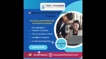 🎨 Become an AI Creator by Generative AI Program Training Institute - Pro Tech Trainers