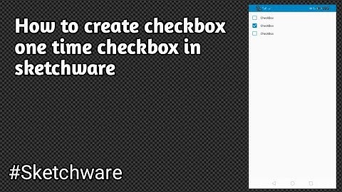 How to make checkbox one time checkbox in sketchware