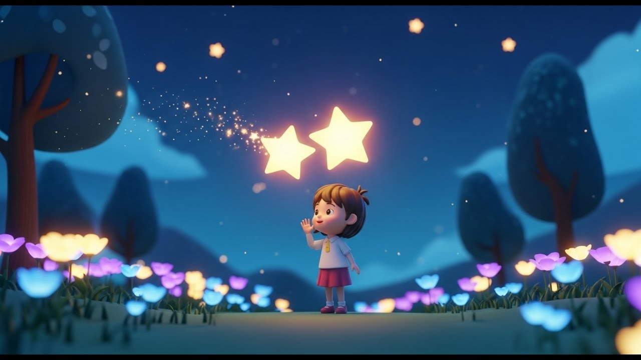 Ten Little Stars Shine Bright | Counting and Colorful Nursery Rhyme