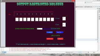 output restricted dequeue GUI in JAVA