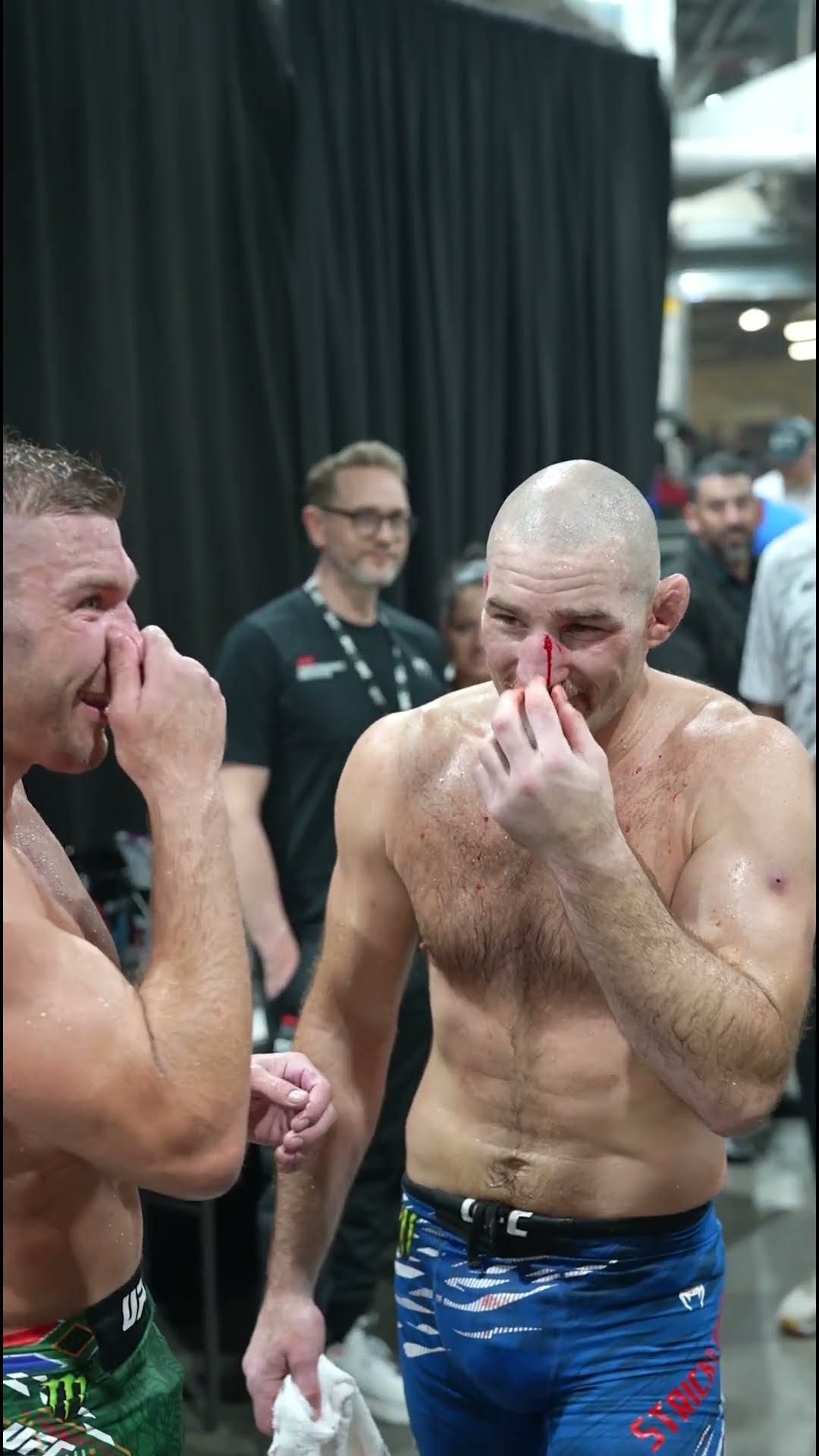 nothing but respect backstage between Dricus and Sean ? #UFC312
