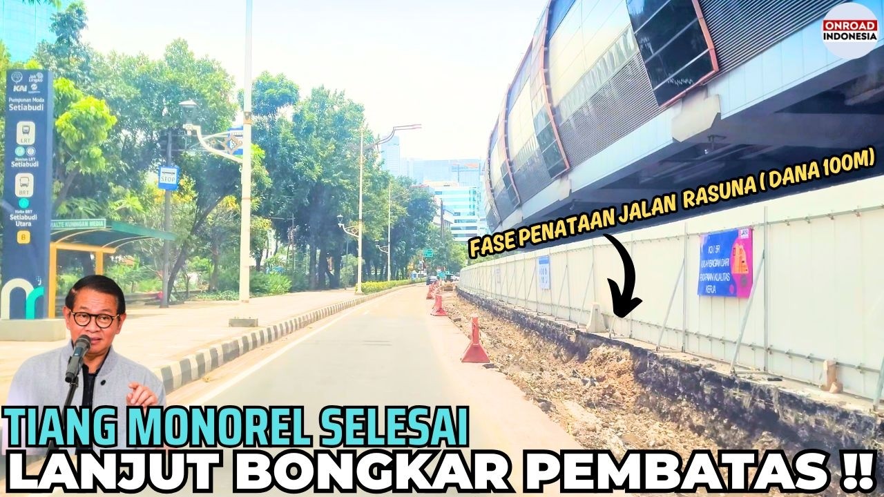 PELEBARAN JALAN DIMULAI !! PEMBATAS JALUR CEPAT & LAMBAT RASUNA SAID Sisi Timur Sudah DIBONGKAR