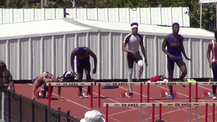 Asa Allen and Joshua Holman 110HH at the 2017 Nort...