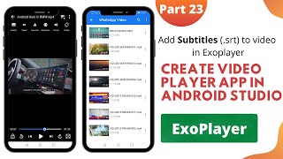 Video Player App in Android Studio (Part 23) | Add Subtitles to Video in Exoplayer in Android screenshot 2
