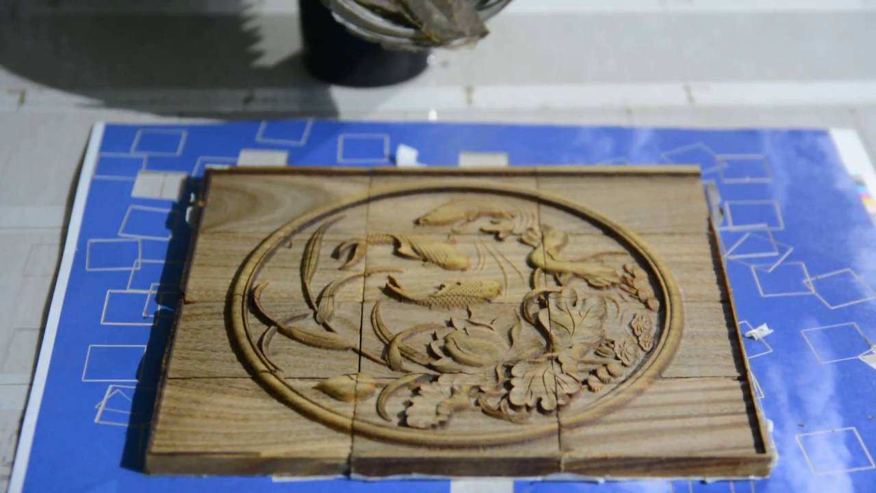 wood 3d relief engraving by Feeltek laser YouTube