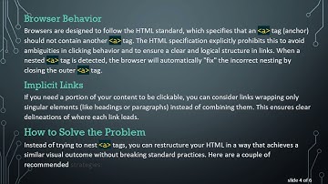 Understanding the Limitation of Nested a Tags in HTML