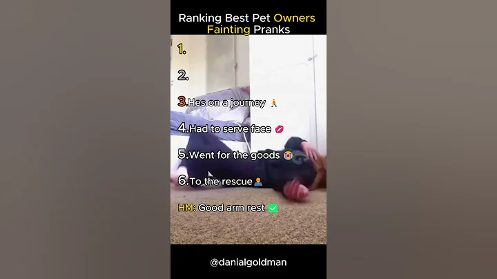 Ranking Best Pet Owners Fainting Pranks 🐶 #shorts #animals #pranks