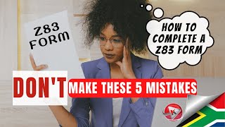 Z83 Form: 5 Mistakes You Must Stop Doing When Completing A Z83 For A Government Job in South Africa screenshot 4