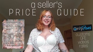 PRICE GUIDE by an OnlyFans Creator • how to price your custom content