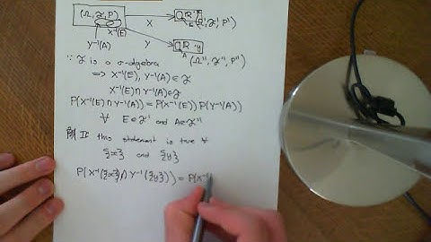 Independence of Continuous Random Variables Part 1