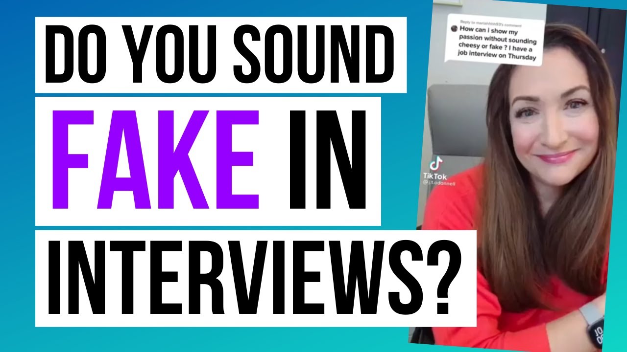 How To Avoid Sounds 'Fake' In Job Interviews - YouTube