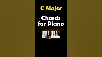 C Major Chord for Piano #shorts #chords #piano #musictheory