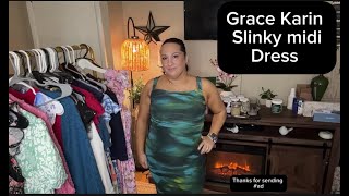 Mesh Dress for Women Tie Dye Bodycon Midi Stetchy Wedding Square Neck Ruched Party Cocktail Sleevele