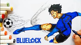 How To Draw Isagi Yoichi | Two Gun Volley | Step by step | Blue Lock