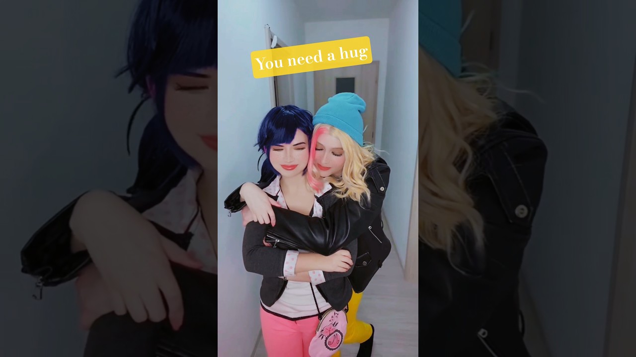 You need a HUG | Zoé & Marinette @nikkihatsunecosplay #cosplay #shorts #miraculous