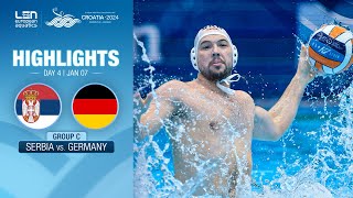Serbia vs. Germany Highlights | Group C | European Water Polo Championships 2024