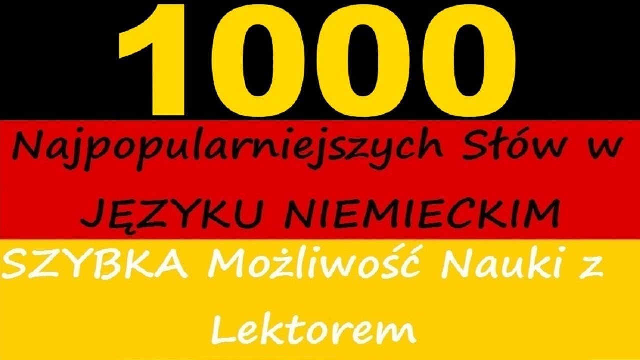 1000 Najpopularniejszych Słów Niemieckich Pdf