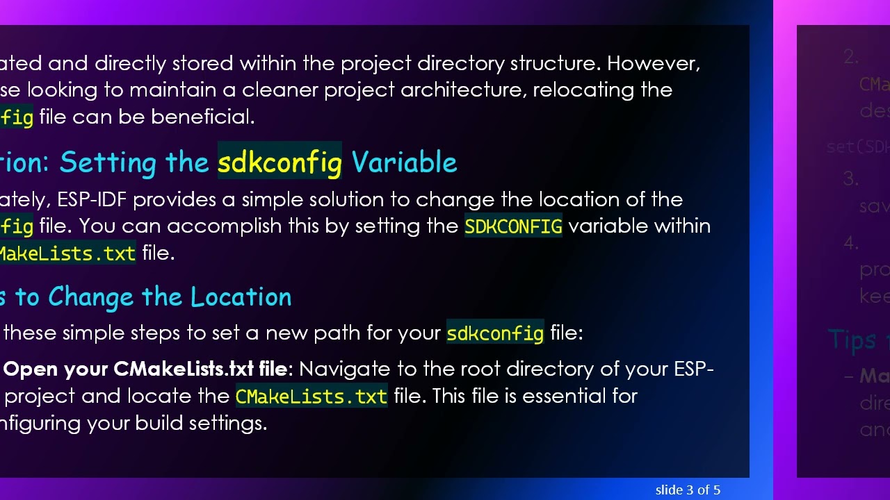 How to Change the Default Location of sdkconfig File in ESP-IDF Projects