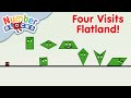 @Numberblocks - Four Visits Flatland! 🟩 | Four Sided Shapes