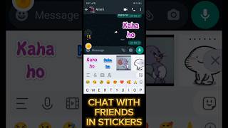 how to chat with what's app stickers #shorts #youtubeshorts #whatsapp #sticker #viral #shortsfeeds screenshot 5