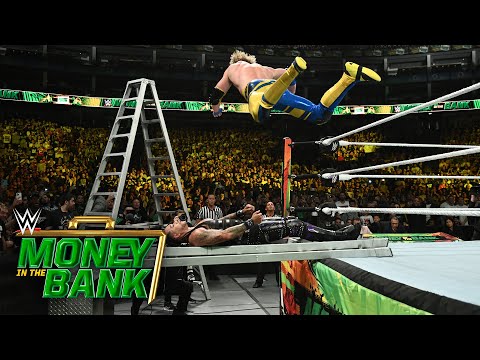 Logan Paul hits a huge frog splash onto Damian Priest on a ladder: Money in the Bank 2023 highlights