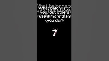 What belongs to you, but others use it more than you do ?