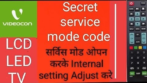 How to open VIDEOCON LED TV Service Code/Menu Code