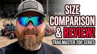 Trailmaster 200 XRS and 200 XRX Go Kart Overview | Review with Rider  Size Comparison