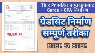 ग्रेडसिट बनाउने तरीका | How to Make Grade Sheet | Grade Ledger | for Secondary Level | Nepali Book