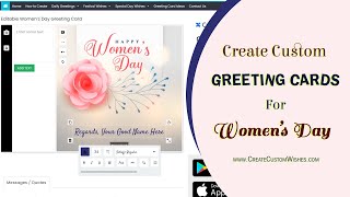 Make Custom Women's Day Wishes eCard with Name, Message and Quote screenshot 4
