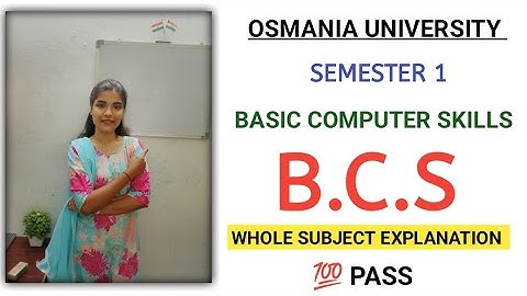|| B.C.S || WHOLE SUBJECT EXPLANATION VIDEO || 💯 PASS || SEMESTER  1 || @shivanipallela ||