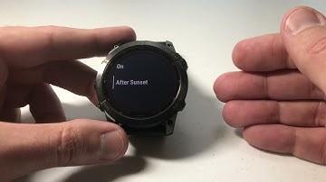 Garmin Fenix 7X: Adjust backlight settings