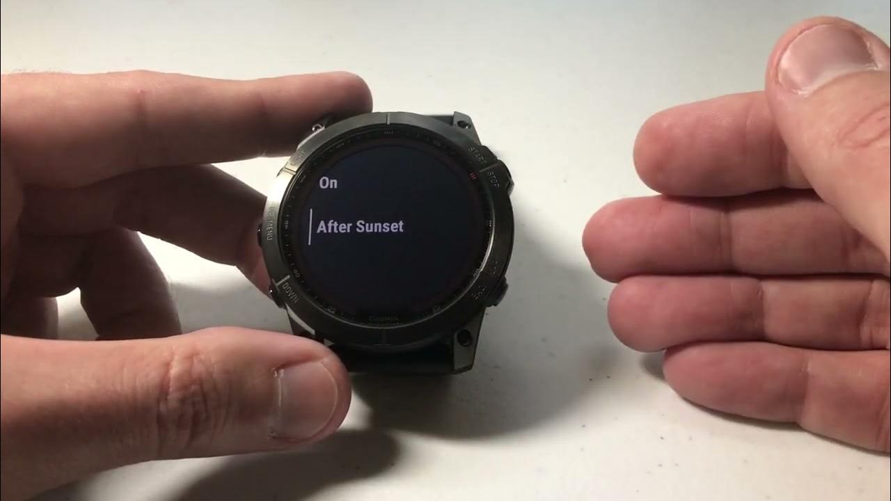 Garmin Fenix 7X Adjust backlight settings YouTube