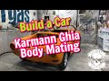Build a Car | Body Mating the 1972 Karmann Ghia #karmannghia #ghia #bodymating