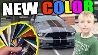 DAD Lets 8yr old Son Pick NEW Vinyl Wrap for the Shelby GT500