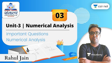 12:00 PM | Sankalpa | CSIR June 2021 | Maths by Rahul Jain | Important Questions Numerical Analysis