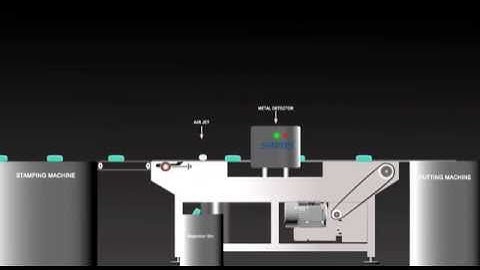 BLOWER Rejection Mechanism for Conveyorised Metal Detector