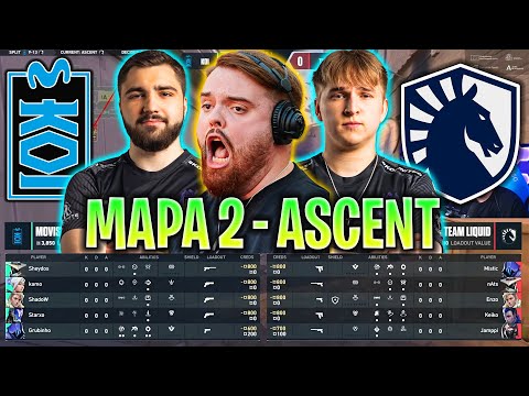 IBAI CASTE A KOI VALORANT EN ASCENT! | MOVISTAR KOI vs TEAM LIQUID   MAPA 2 ASCENT VCT EMEA 2024