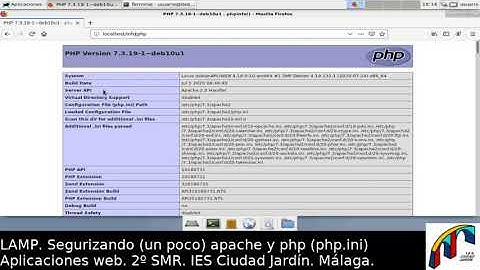 Segurizando apache. Archivo php.ini