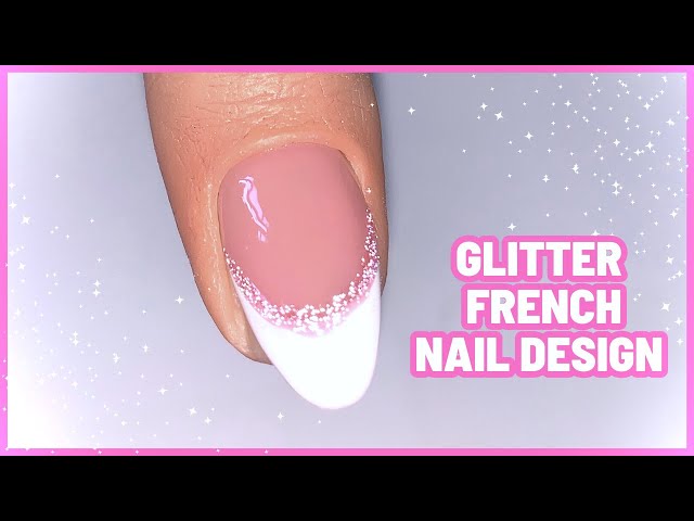 30 Glitter Nails To Bright Up The Season : Copper Glitter French Tip Nails