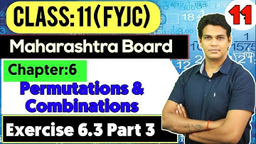 Class 11 Permutation  Exercise 6.3 Part 3 | Lecture 11 | 11th commerce maths | VSM Academy | MV Sir