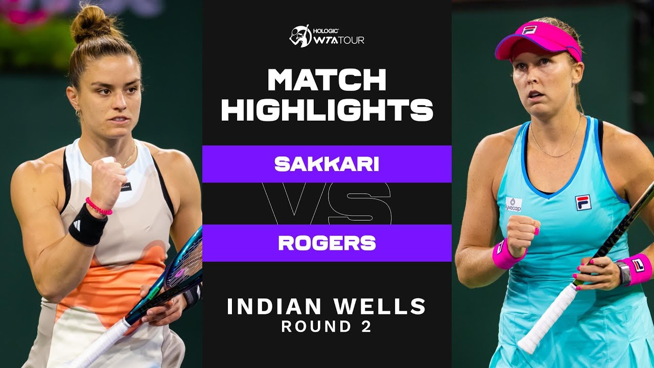 Maria Sakkari vs. Shelby Rogers | 2023 Indian Wells Round 2 | WTA Match Highlights