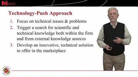 VIDEO Market Pull & Technology Push 7 mins University of Maryland