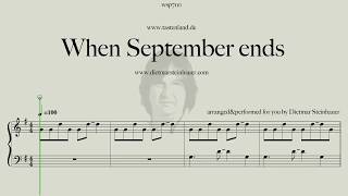 When September ends  -  Greenday chords