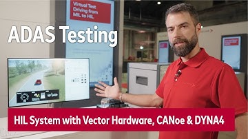 ADAS HIL System with DYNA4 Virtual Test Driving, CANoe and Vector Hardware
