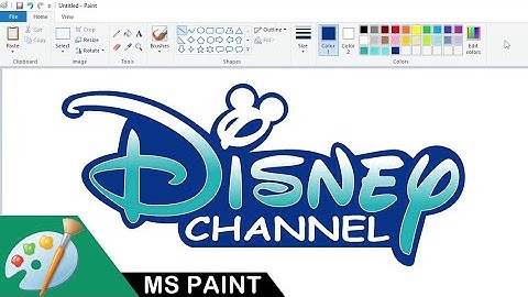 How to draw a Disney channel logo using MS Paint | Drawing Tutorial