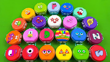 Numberblocks 🏳️‍🌈 Find Alphablocks in Mini Suitcase Slime & Clay Coloring! Satisfying Slime