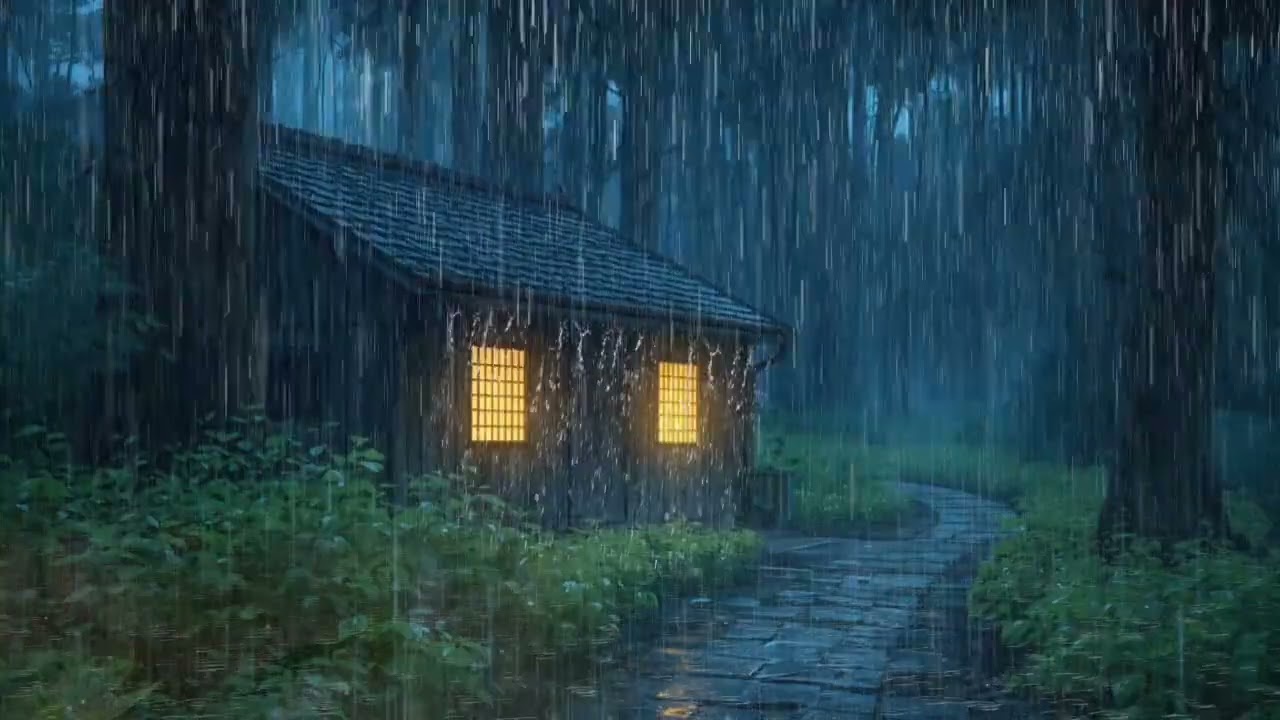 Ultimate Deep Sleep with Heavy Rain, Thunder, and Cozy Cabin Sounds