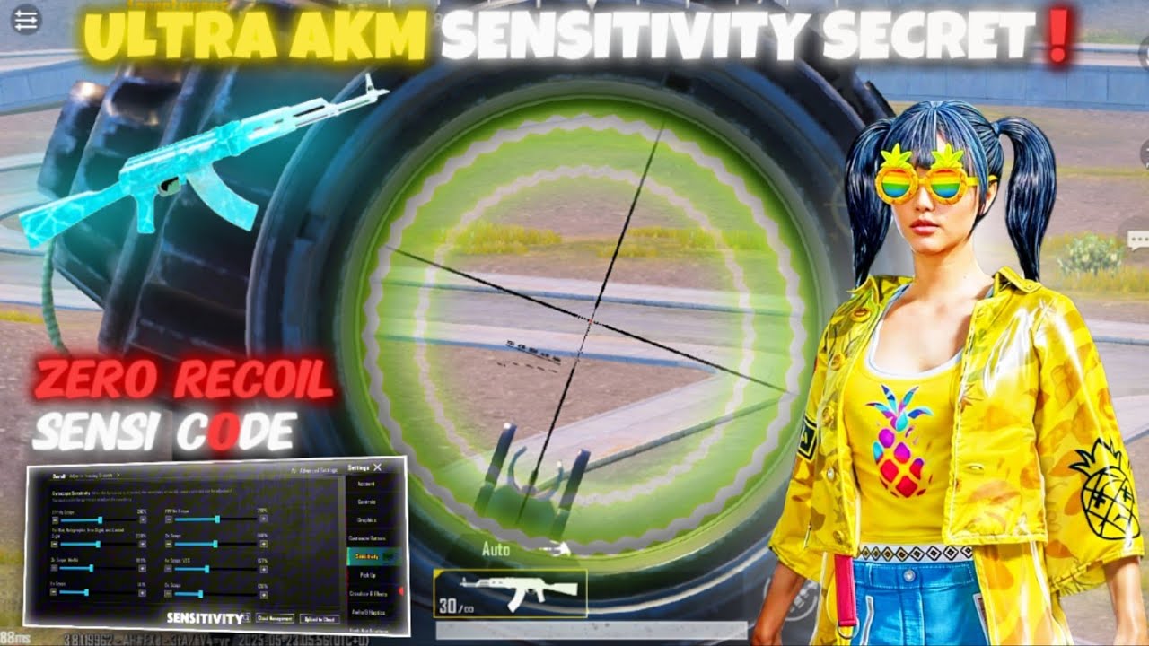 AKM New Zero Recoil sensitivity ✅ After Update 🔥AKM zero Recoil Gyroscope | Akm Sensitivity Bgmi